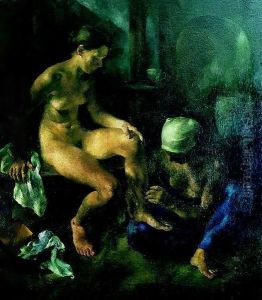 After Bathing (After Bath) 1921 by Istvan Desi-Huber