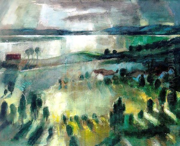 Afternoon Sunshine at the Danube's Bend c 1923 - view 1