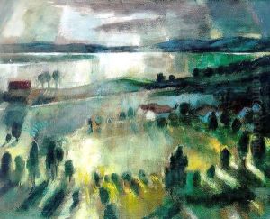 Afternoon Sunshine at the Danube's Bend c 1923 by Istvan Desi-Huber