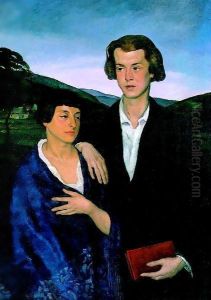Double Portrait 1918 by Istvan Desi-Huber