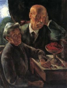 Elderly Couple (The Artist's parents) 1920 by Istvan Desi-Huber