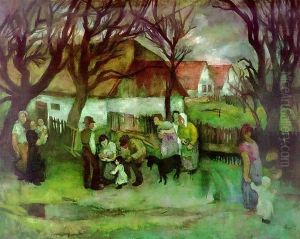 Evening at Zebegeny 1928 by Istvan Desi-Huber