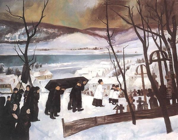 Funeral at Zebegeny 1928 - view 1