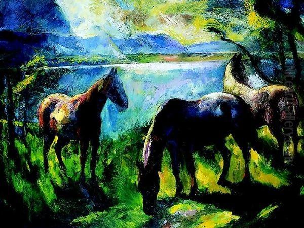 Horses in the Yard 1926 - view 1