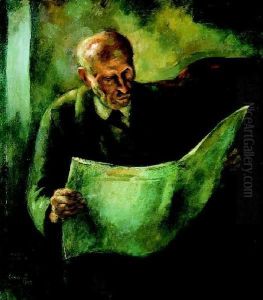 Man Reading (The Portrait of the Artist's Father) 1923 by Istvan Desi-Huber