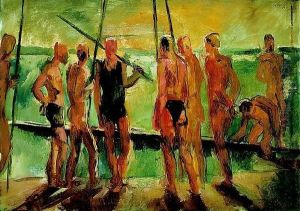 Rowers (Sketch) 1927 by Istvan Desi-Huber
