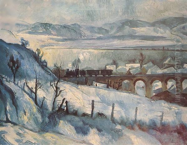 Viaduct (Winter Landscape with Railway) 1927 - view 1