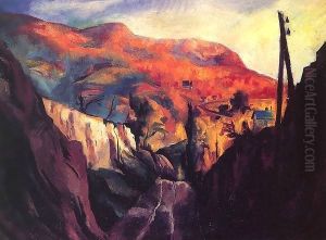 Zebegeny Valley 1927 by Istvan Desi-Huber