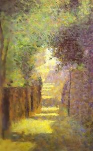 Saint Vincent Street Montmartre Spring 1884 by Georges Seurat