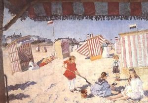 At the Beach 1915 by Robert King