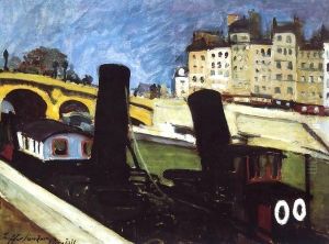 Boats on the Seine 1911 by Robert King