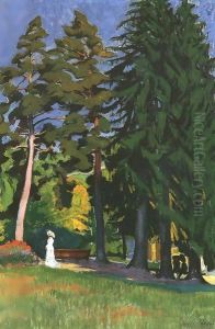 In the Park 1910 by Robert King