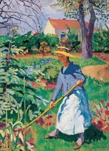 Woman in the Garden 1912 by Robert King