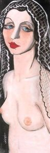 Half Nude with Veil c 1933 by George Loftus Noyes