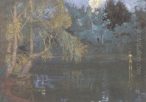 Lake at Szentjakab 1908 by Robert Bereny