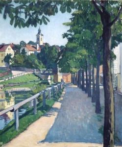 Walkway at the Waterside 1912 by Juan Carreno De Miranda