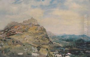 Italian Hill Town ca 1925 by Arthur Bowen Davies