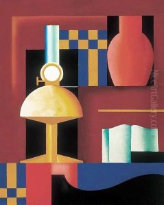 Composition with Paraffine Lamp, Vase and Book by Piere-Paul Prudhon