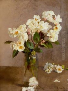 Little White Roses by Sandor Nagy