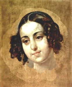 Head of Girl 1830 by Julia Vajda