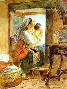 Italian Woman with a Child by a Window 1831 Italian Woman with a Child by a Window 1831