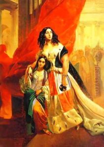 Portrait of Countess Yu P Samoilova and Her Ward Amacilia Pacini Leaving a Ball 1842