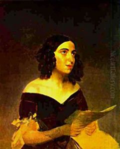 Portrait of Singer A Ya Petrova 1841 Portrait of Singer A Ya Petrova 1841