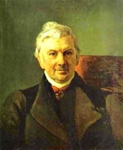 Portrait of the Professor of the Moscow Medical Academy K A Janish 1841