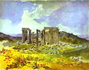 Temple of Apollo in Phigalia 1835 by Julia Vajda