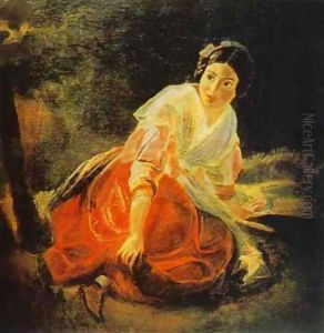 Girl in a Forest