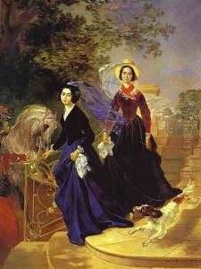 Portrait of the Shishmariov Sisters by Jules-Elie Delaunay