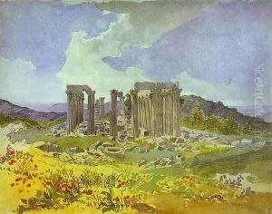 Temple of Apollo in Phigalia by Jules-Elie Delaunay