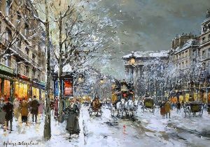 Boulevard de la Madeleine Sous la Neige1 by Agost Benkhard