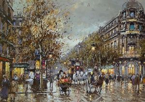Les Grands Boulevards et Theatre du Vaudeville by Agost Benkhard