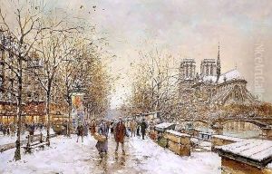 Winter in Paris Notre Dame by Agost Benkhard