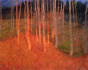Forest at Twilight by Lassak Lajos