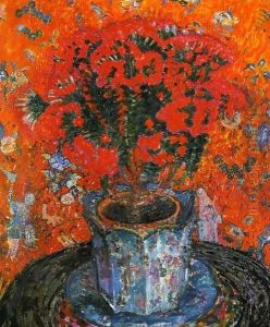 Vase of Flowers by Lassak Lajos