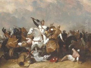 Richard I at the Battle of Ascolan by Abraham Cooper
