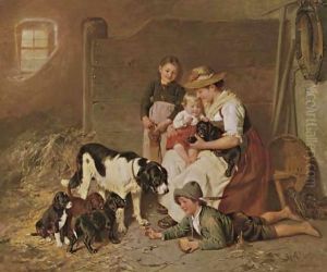 The New Puppies by Adolf Eberle