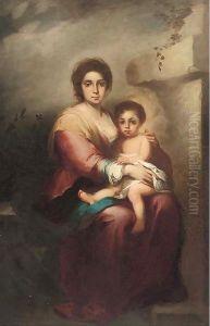 The Madonna and Child 2 by Bartolome Esteban Murillo