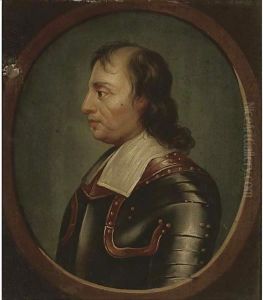 Portrait of Oliver Cromwell (1599-1658), bust-length, in armour, feigned oval