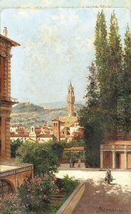 A view of the Boboli Gardens by Antonietta Brandeis