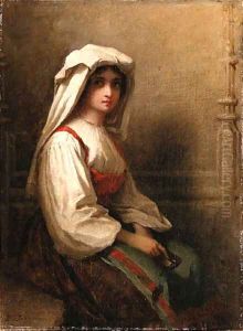 Portrait of a woman by Eastman Johnson