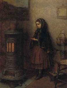 Warming Her Hands by Eastman Johnson