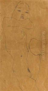 Female nude by Egon Schiele