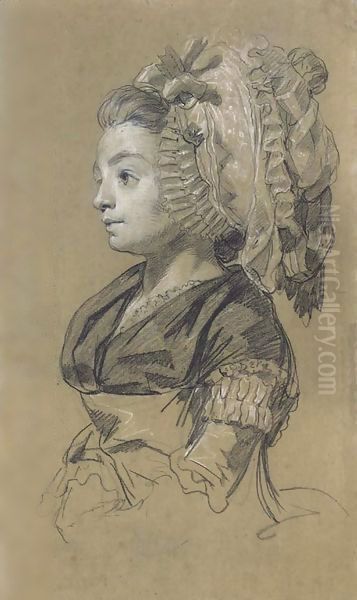 Portrait of a woman, half-length, looking to the left - view 1