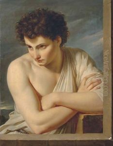 A young man dressed as an Arcadian shepherd by Francois-Xavier Fabre