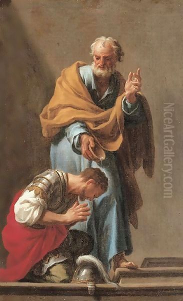 Saint Peter baptizing the Centurion Cornelius - view 1