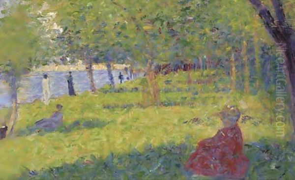 Femmes assises (Etude pour Un dimanche apres-midi aA  l'Ile de la Grande Jatte) - view 1