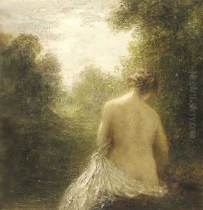 Baigneuse assise de dos by Ignace Henri Jean Fantin-Latour